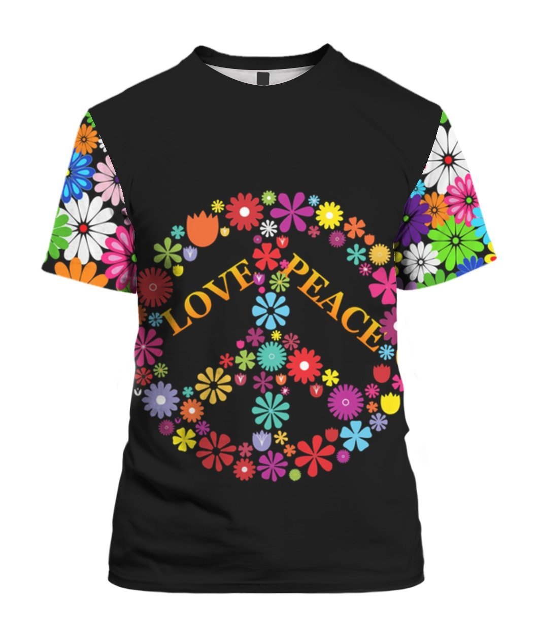 Hippie Hoodie When The Power Of Love Overcomes The Love Of Power The World Will Know Peace Black T-shirt Hoodie Adult Full Print