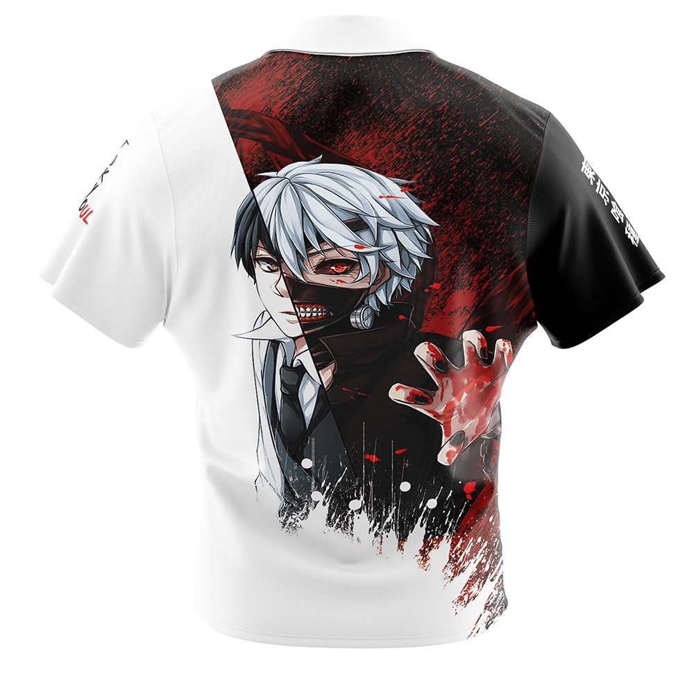 Ken Kaneki Tokyo Ghoul Button Up Hawaiian Shirt