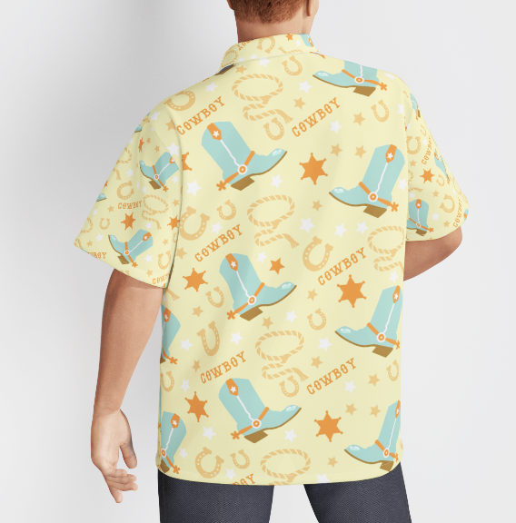 Kentucky Derby Cowboys Rodeo Yellow Hawaiian Shirts For Men, Women