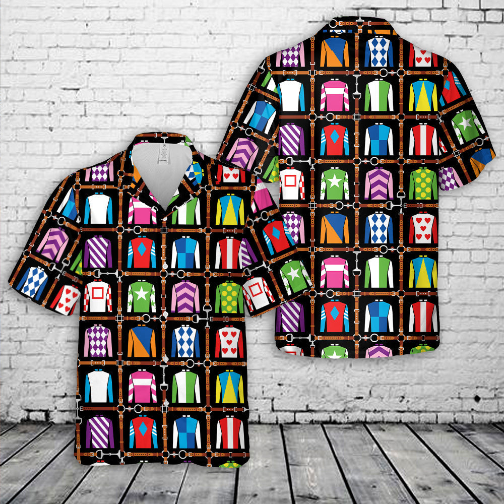 Kentucky Derby Pattern Hawaiian Shirt