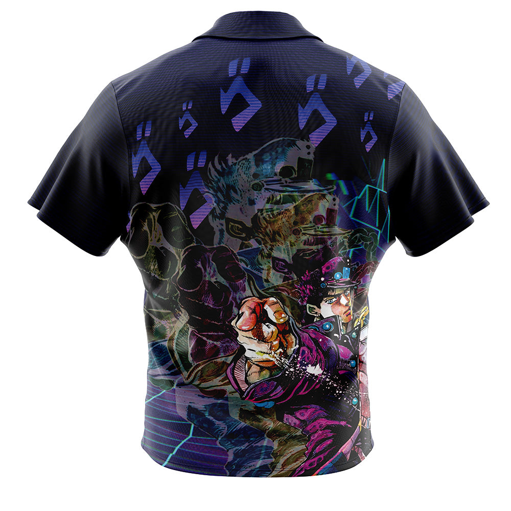 Kujo Jotaro Jojo's Bizarre Adventure Button Up Hawaiian Shirt