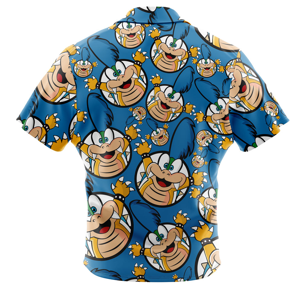 Larry Koopa Super Mario Bros Button Up Hawaiian Shirt