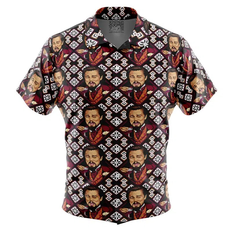 Laughing Leo DiCaprio Meme Button Up Hawaiian Shirt