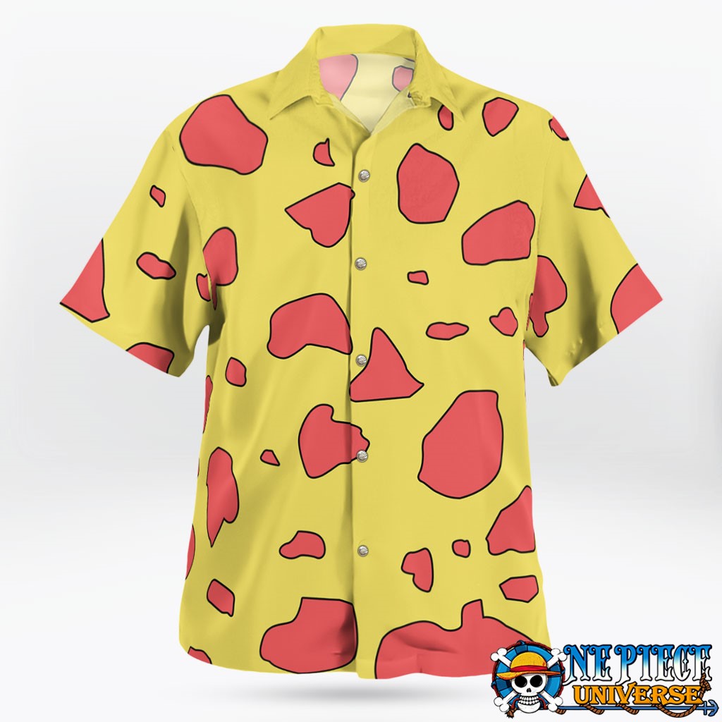 Law One Piece Film Red Outfit Pattern Hawaiian Shirt For Sale | One Piece Universe Store