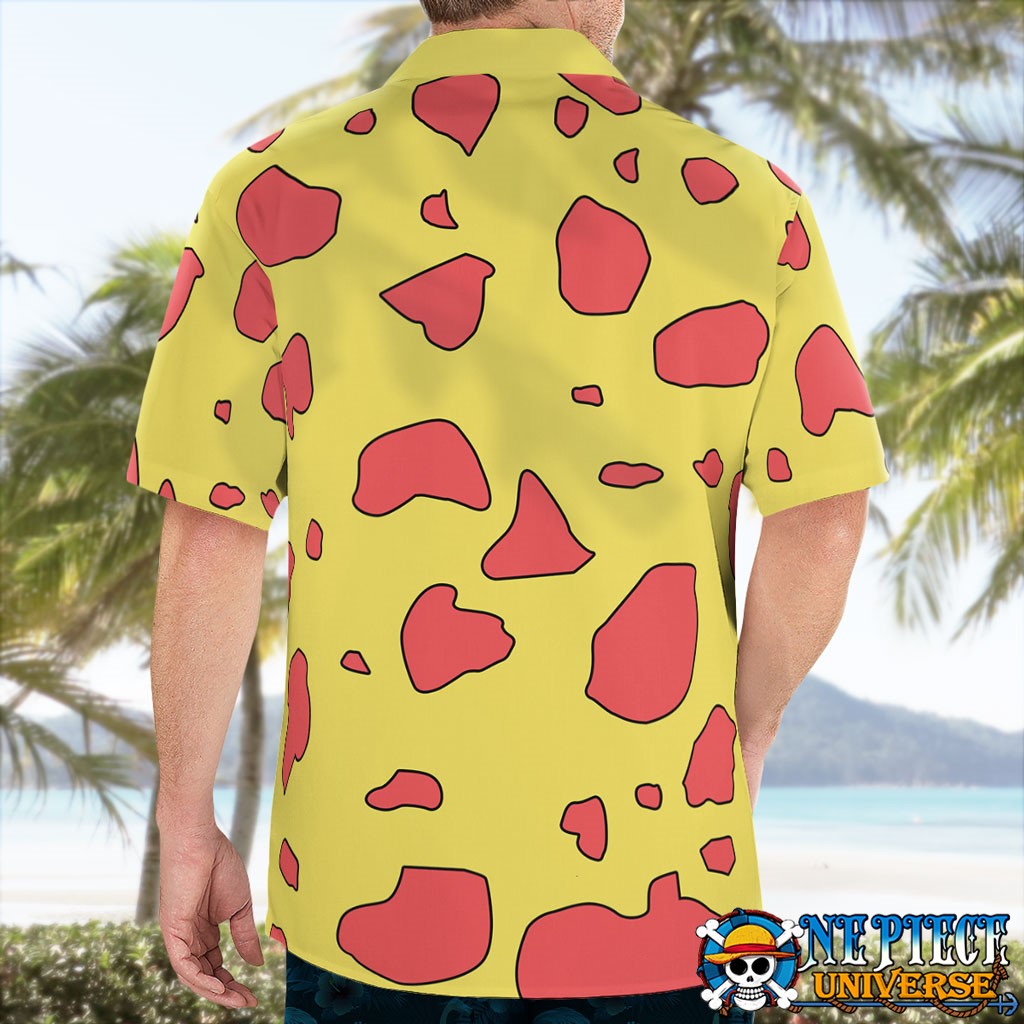 Law One Piece Film Red Outfit Pattern Hawaiian Shirt For Sale | One Piece Universe Store