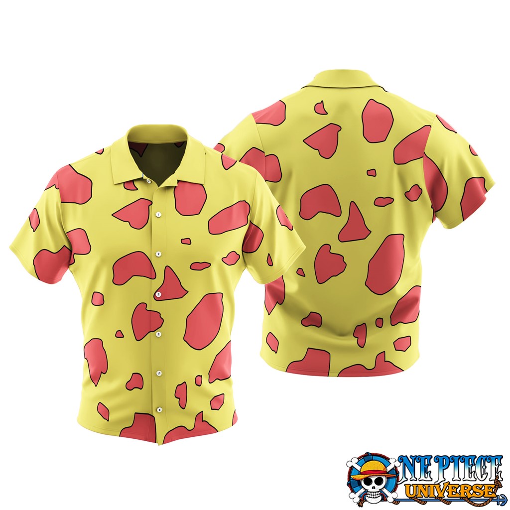 Law One Piece Film Red Outfit Pattern Hawaiian Shirt For Sale | One Piece Universe Store