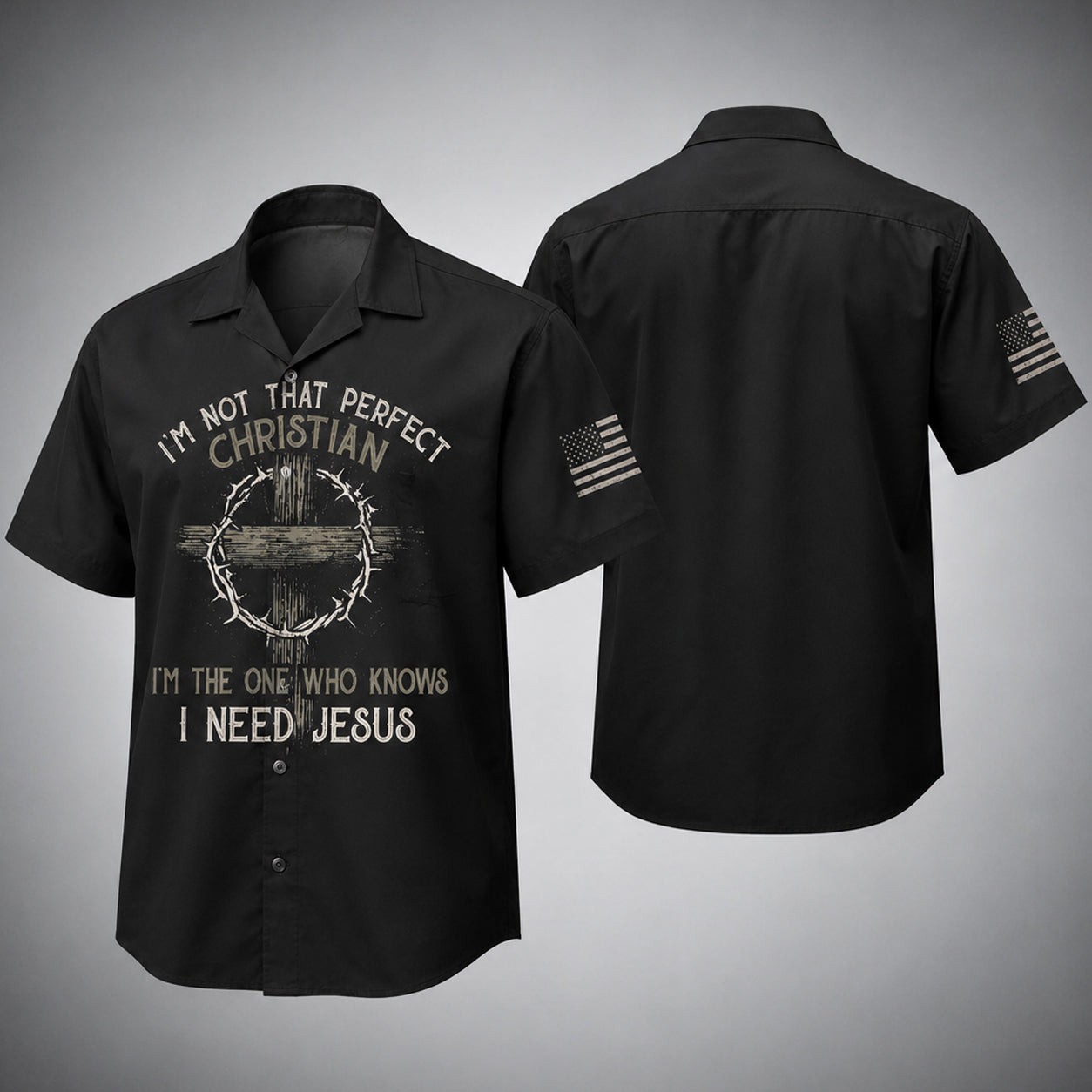 Im Not That Perfect Christian Hawaiian Shirt I Need Jesus Faith Gift