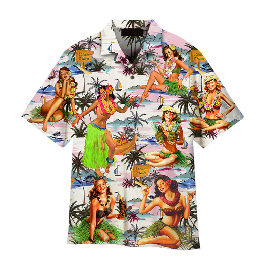 Let's Enjoy With Hawaiian Girls Aloha Hawaiian Shirts For Men, Women