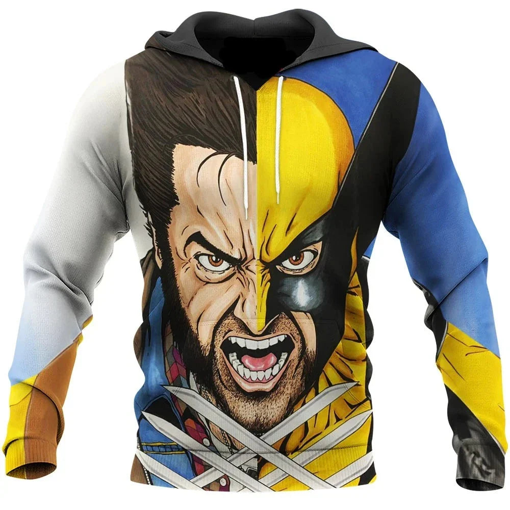 Wolverine Hoodie MV Logan Wolverine Hero Graphic Hoodie Colorful Unisex