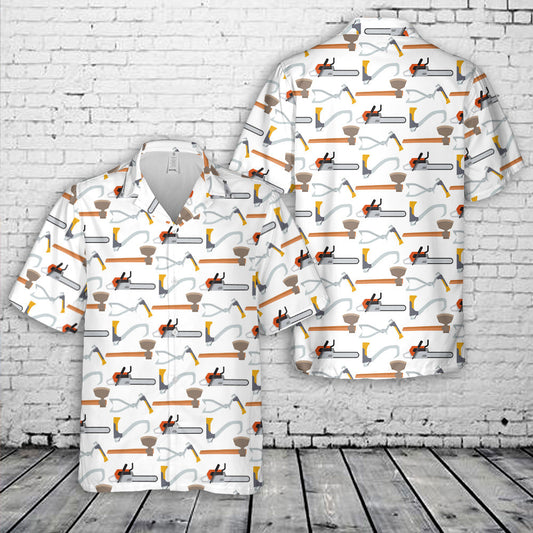 Logging Equipment Hawaiian Shirt