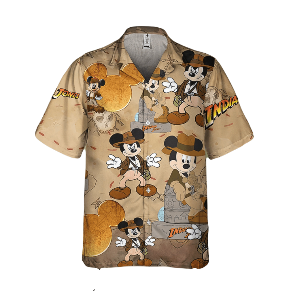 NoClaws MM Hawaii Shirt Disney MM Indiana Jones Adventure Hawaiian Shirt Brown Unisex