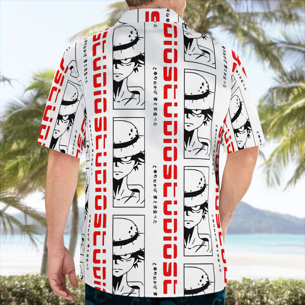 Luffy Button Up Shirt Anime Custom Hawaiian Shirt | One Piece Universe Store