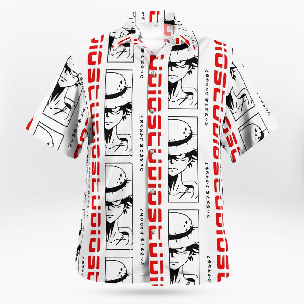 Luffy Button Up Shirt Anime Custom Hawaiian Shirt | One Piece Universe Store