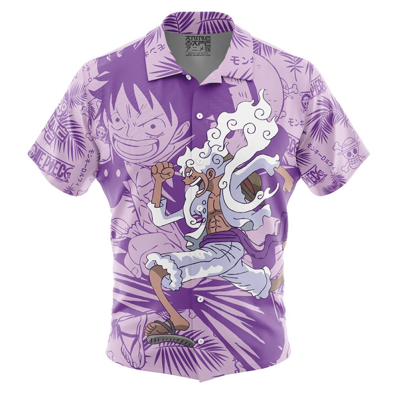 Luffy Gear 5 Aloha One Piece Button Up Hawaiian Shirt