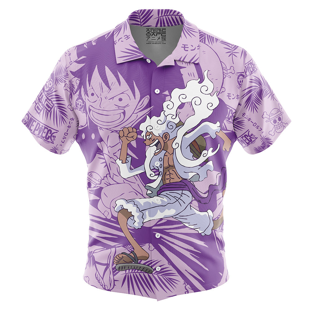 Luffy Gear 5 Aloha One Piece Button Up Hawaiian Shirt