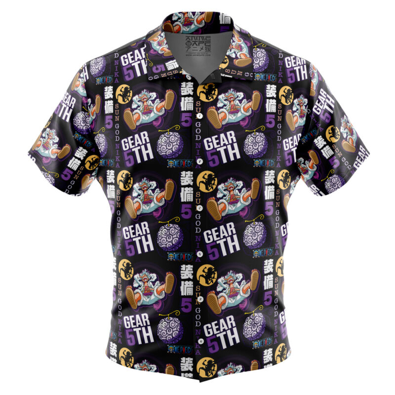 Luffy Gear 5 Sun God Nika V2 One Piece Button Up Hawaiian Shirt