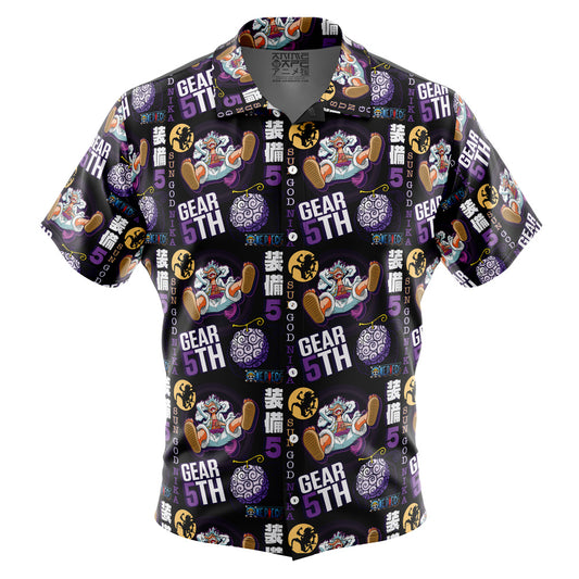Luffy Gear 5 Sun God Nika V2 One Piece Button Up Hawaiian Shirt