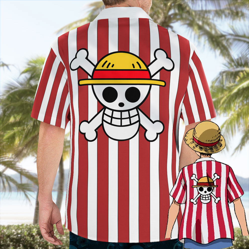 Luffy Stampede Outfit Hawaiian Shirt (Cidre Guild Arc) For Sale | One Piece Universe Store