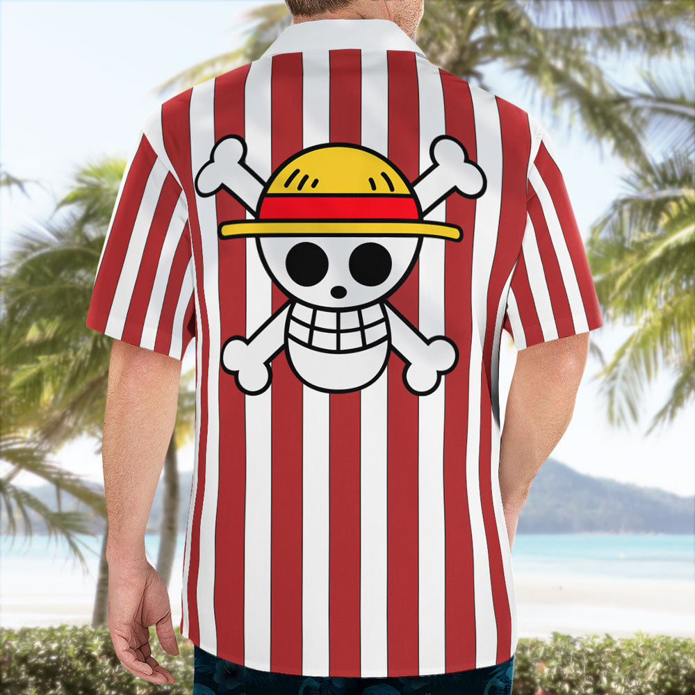 Luffy Stampede Outfit Hawaiian Shirt (Cidre Guild Arc) For Sale | One Piece Universe Store