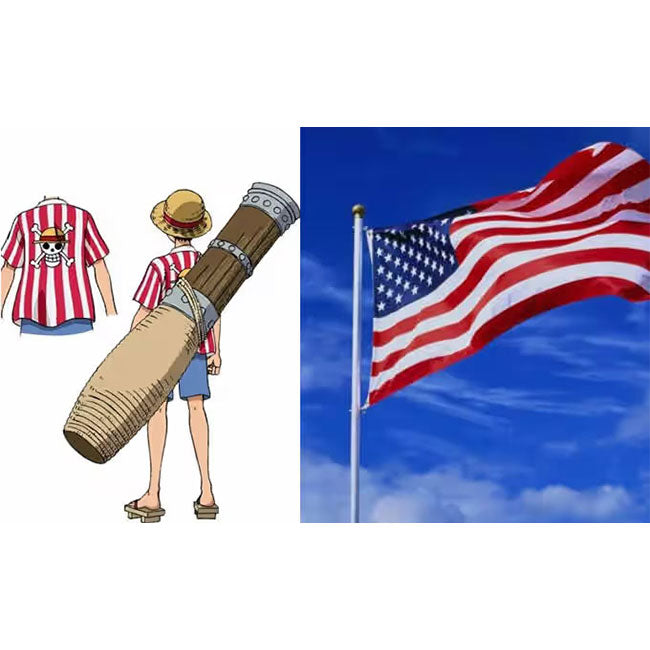 Luffy Stampede Outfit Hawaiian Shirt (Cidre Guild Arc) For Sale | One Piece Universe Store