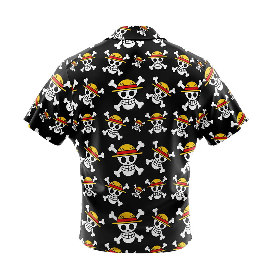 Luffy Straw Hat Crew Jolly Roger Hawaiian Shirt | One Piece Universe Store
