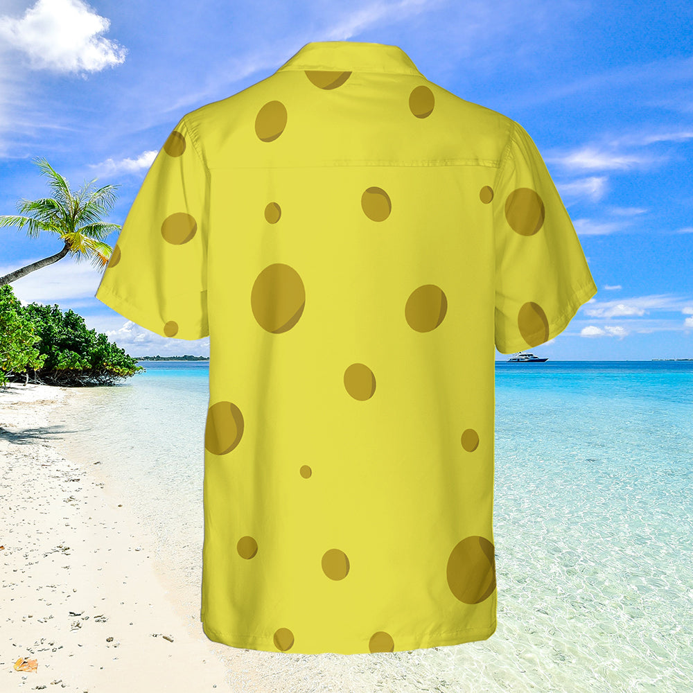 Yellow Sponge Man Cartoon Cosplay Costume - Hawaiian Shirt