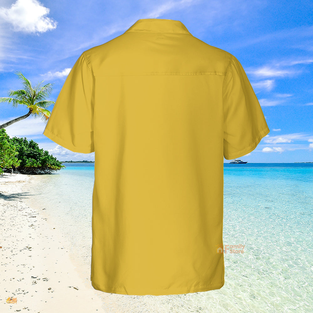 Snoopy Cartoon Chest Pocket Short Sleeves  - Hawaiian Shirt