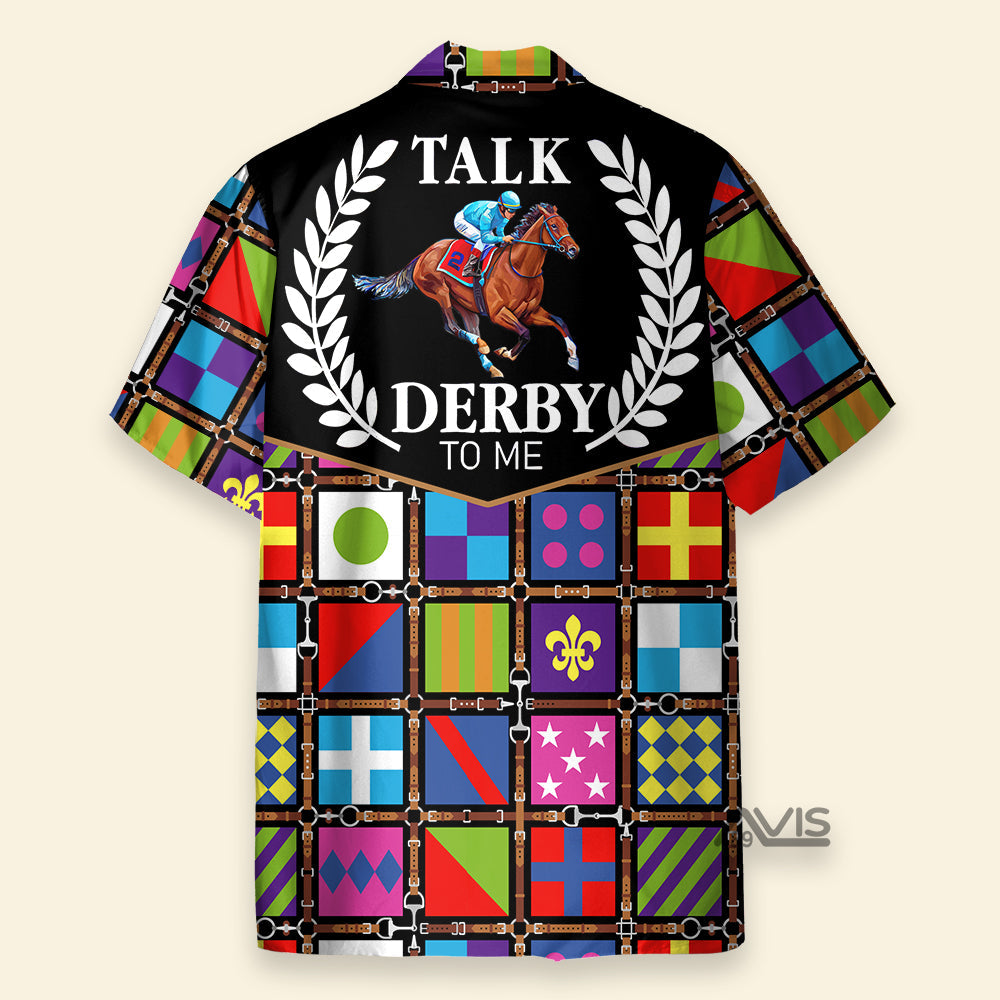 Kentucky Derby Purple Talk Derby To Me Racing Horse - Hawaiian Shirts