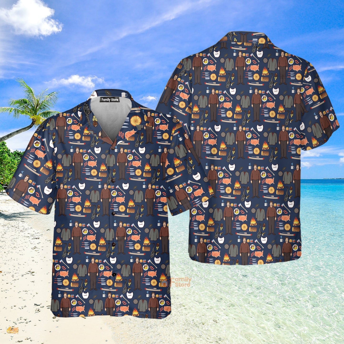 Ron Swanson Parks And Recreation Button Down Shirt
