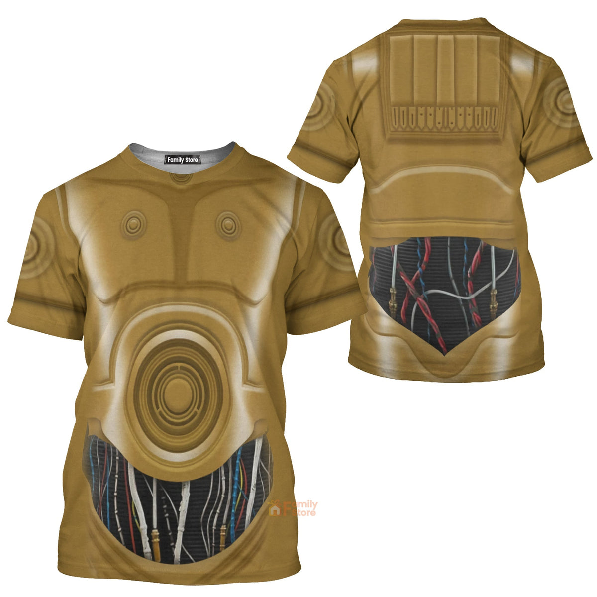 C3PO Stwa Costume T-shirt For Men