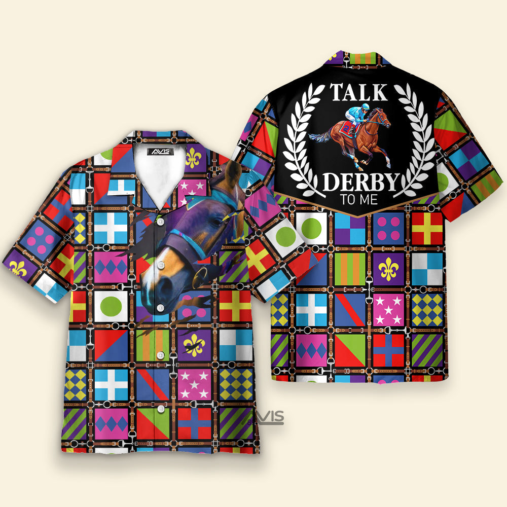 Kentucky Derby Purple Talk Derby To Me Racing Horse - Hawaiian Shirts