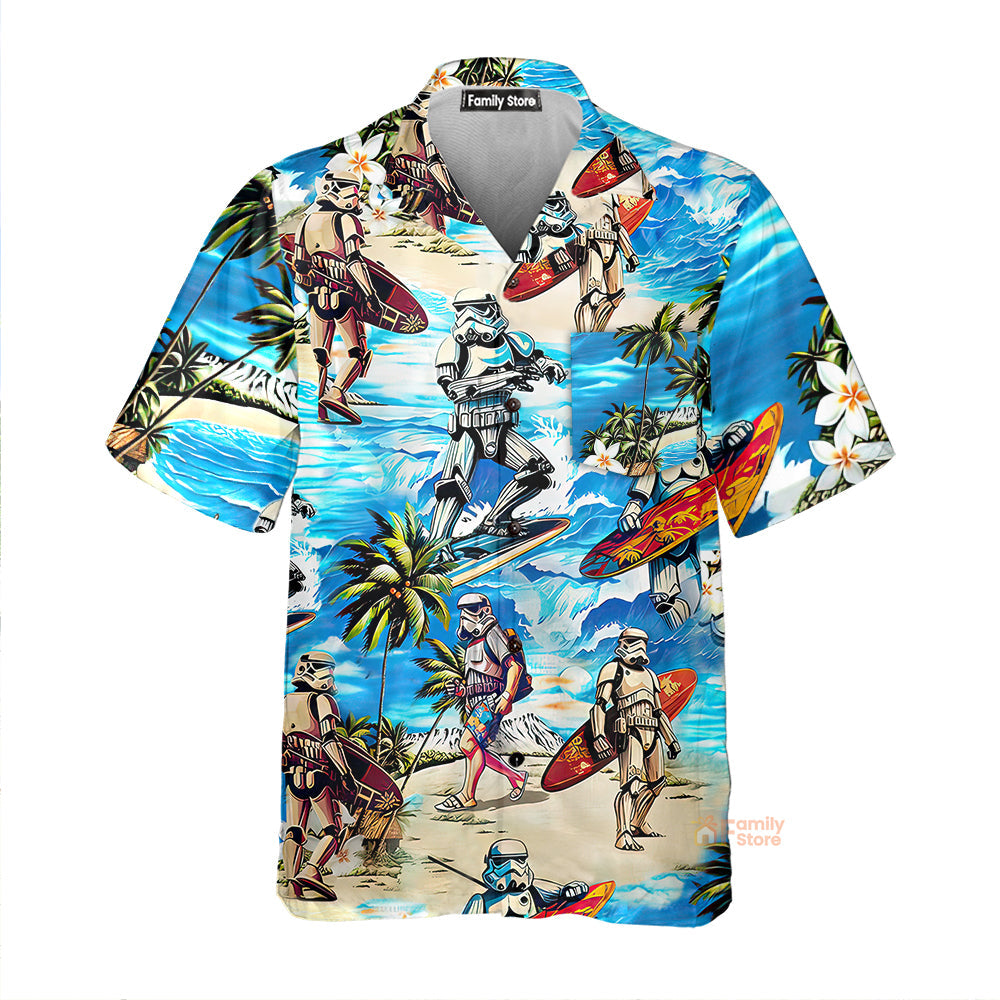 Stormtrooper Stwa Surfing Hawaiian Shirt