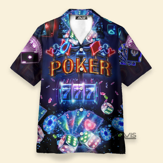 Poker Neon Casino Slot Machine With Jackpot - Hawaiian Shirt