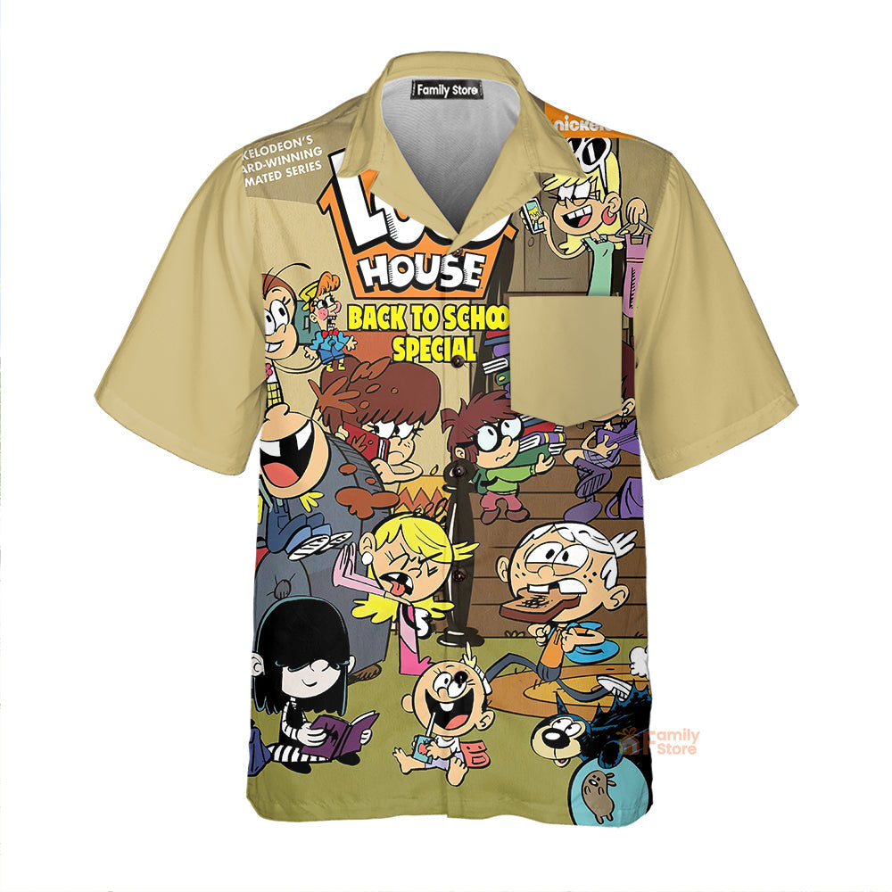 Loud House Men's Short Sleeve Aloha Hawaiian Shirt