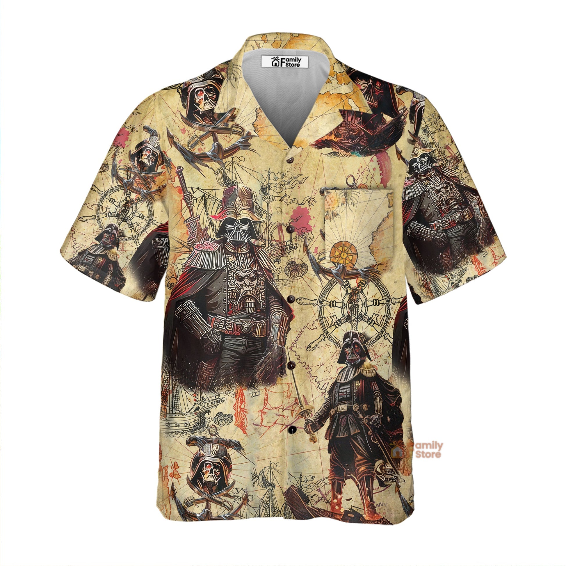 Stwa Darth Vader Pirates Hawaiian Shirt