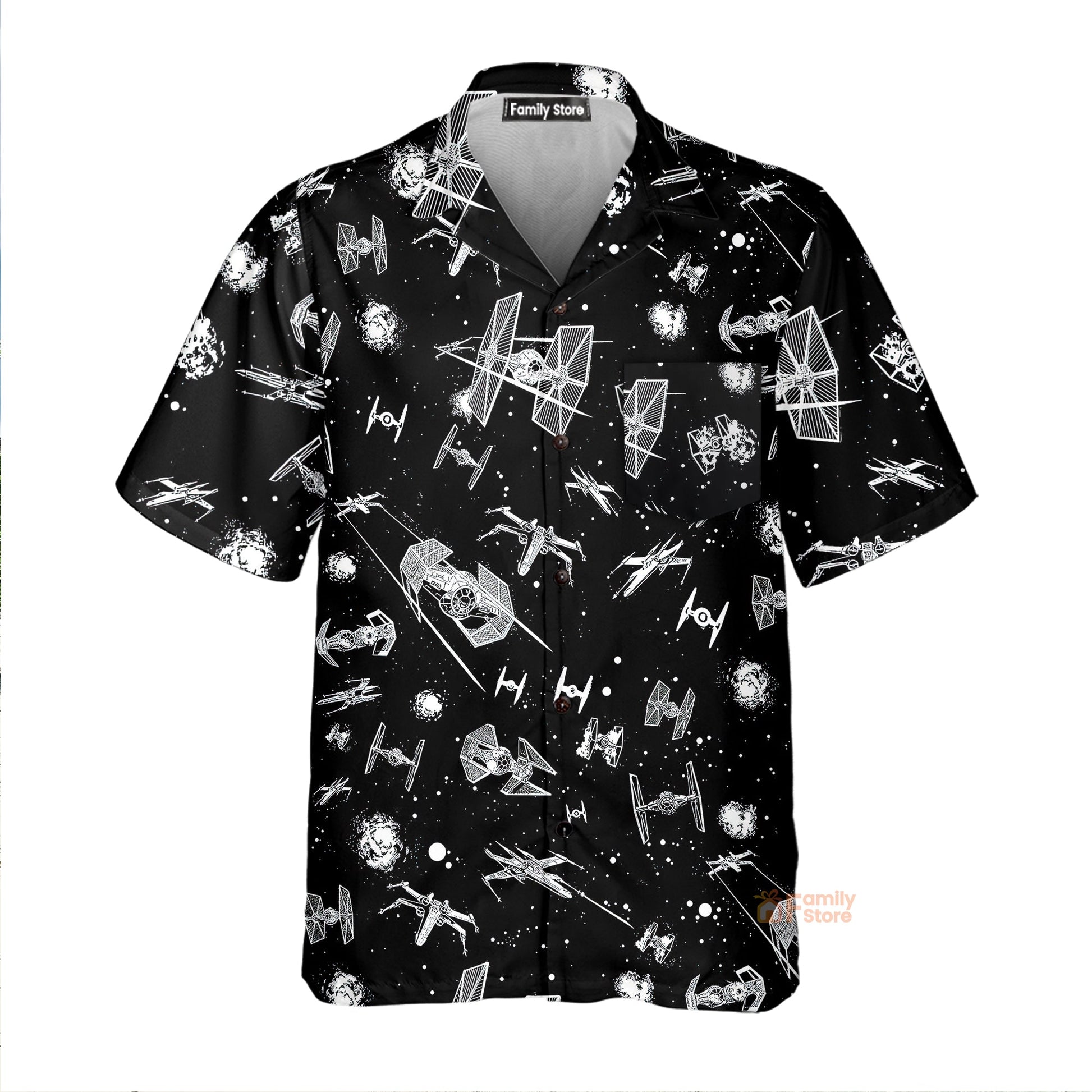 Stwa Spacecraft Pattern - Hawaiian Shirt