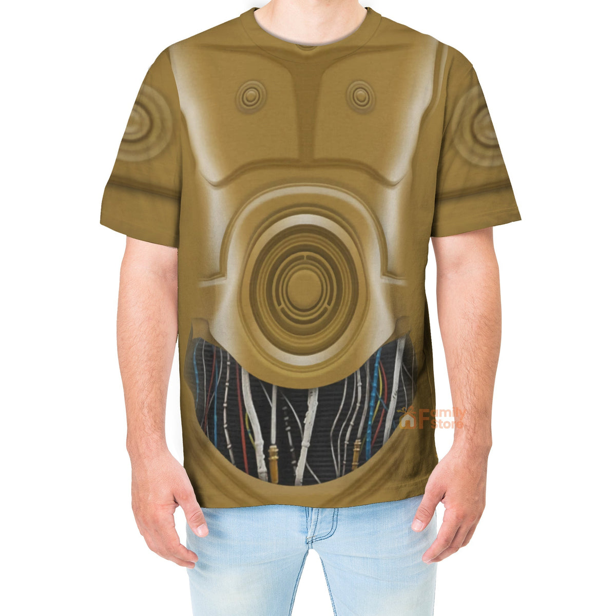 C3PO Stwa Costume T-shirt For Men