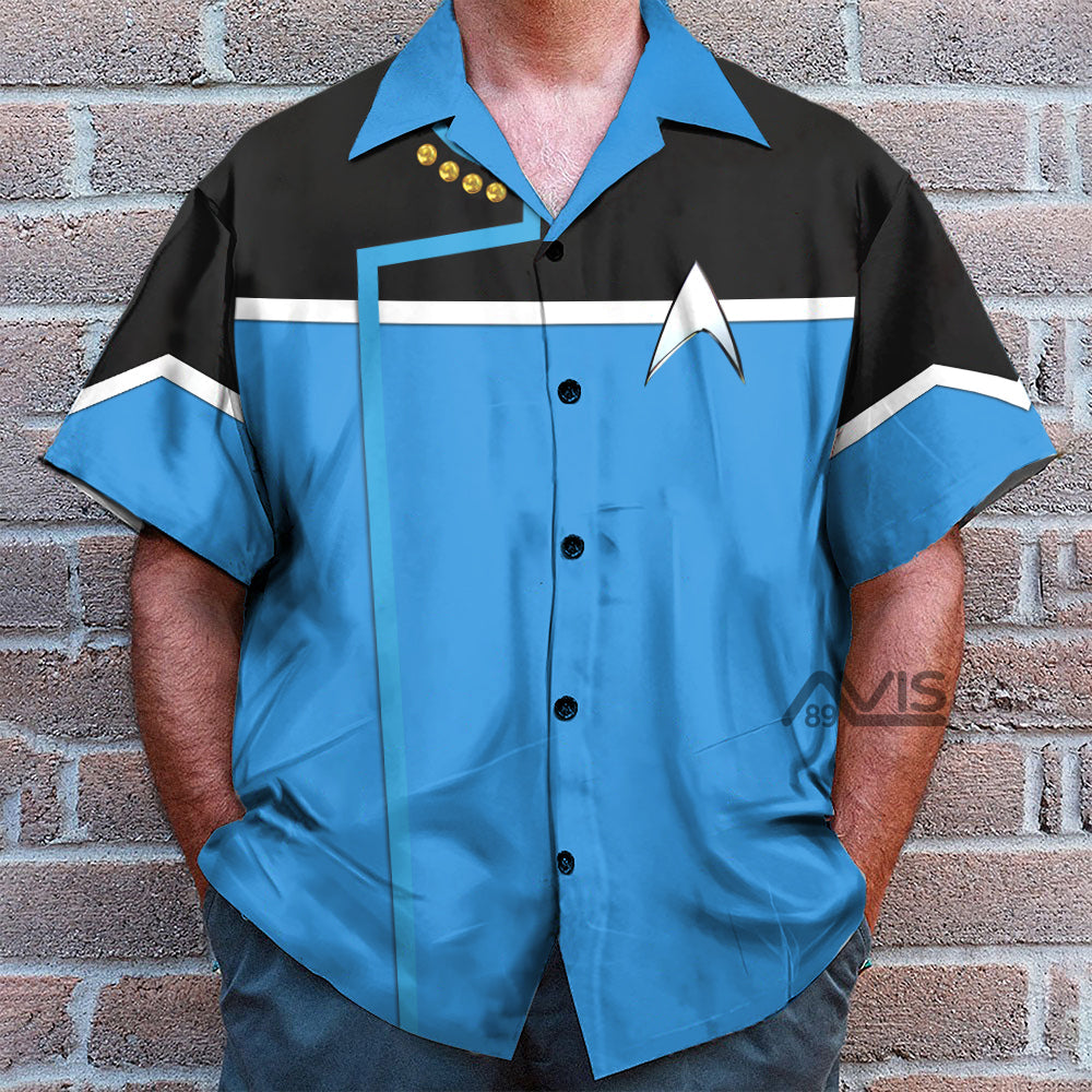 SaTr Dress Uniform Science Division Cool Cosplay Costume - Hawaiian Shirt
