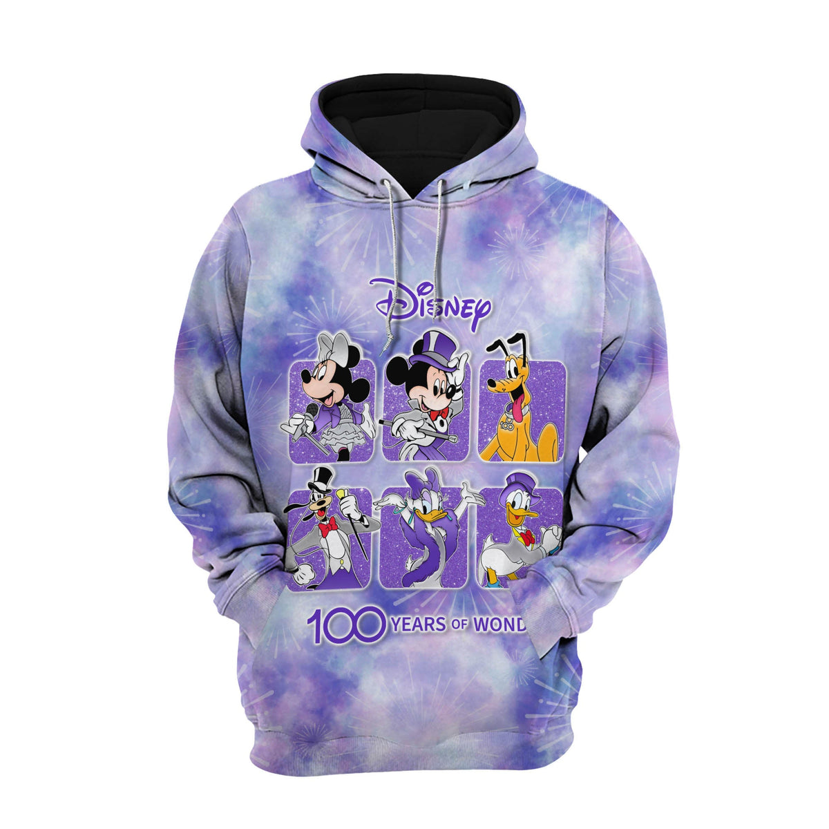 DN Hoodie MK And Friend Disneyland 100 Years Of Wonder Hoodie Purple Unisex Adults New Release