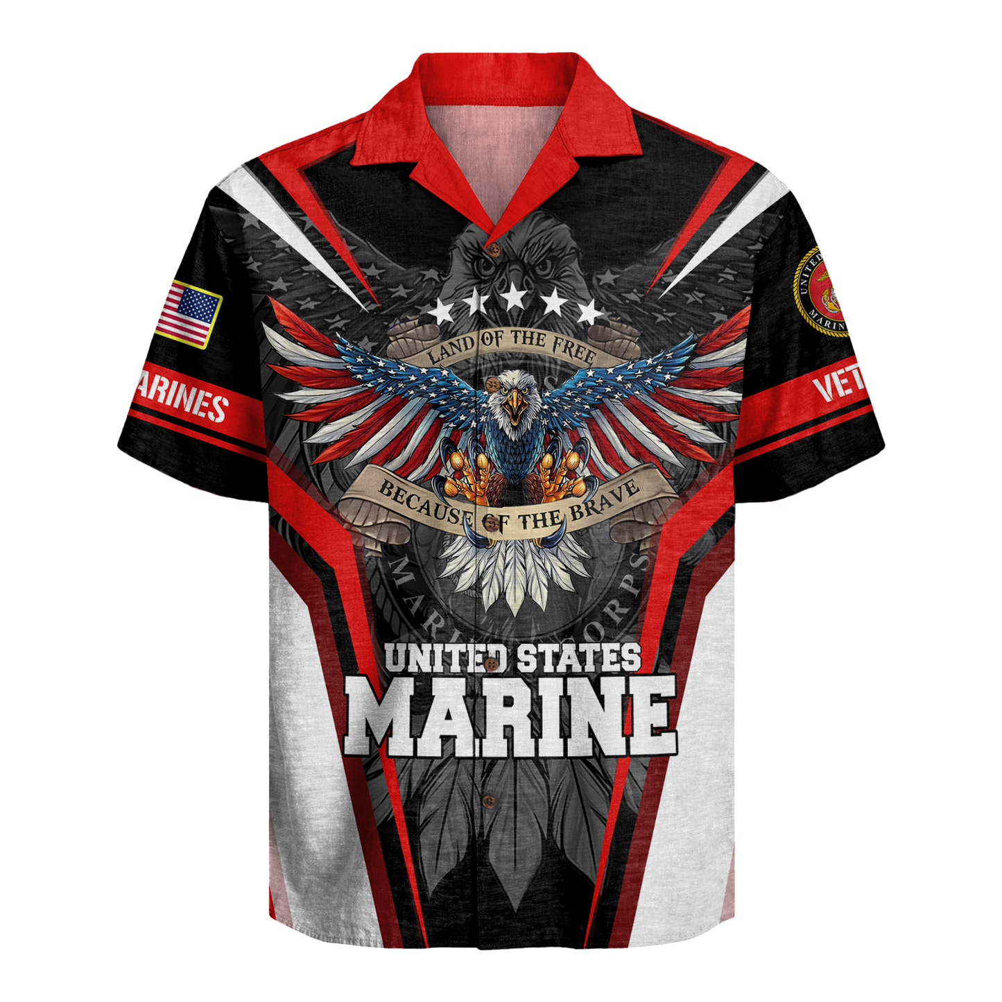 United States Marine Corps - Hawaiian Shirt -  Patriotic Gift For Veterans | HN02