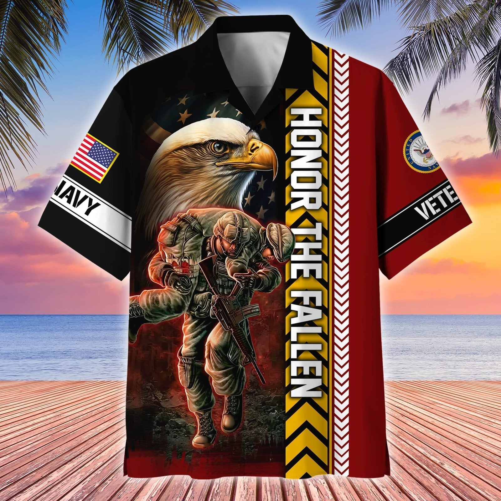 Honor The Fallen Eagle Tribute - Hawaiian Shirt - Patriotic Gift For Veterans | HN02