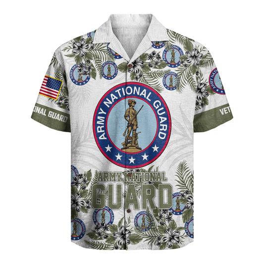 Army National Guard Military Veteran Tropical - Hawaiian Shirt - Patriotic Gift For Veterans | HN02