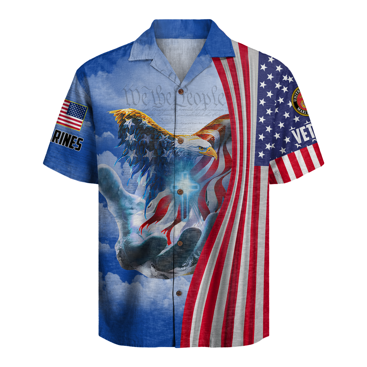 American Eagle We The People Tribute - Hawaiian Shirt - Patriotic Gift For Veterans | HN02