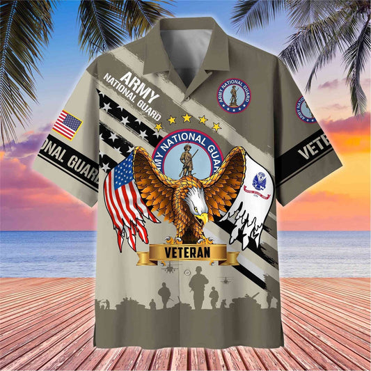 Army National Guard Veteran - Hawaiian Shirt - Patriotic Gift For Veterans | HN02