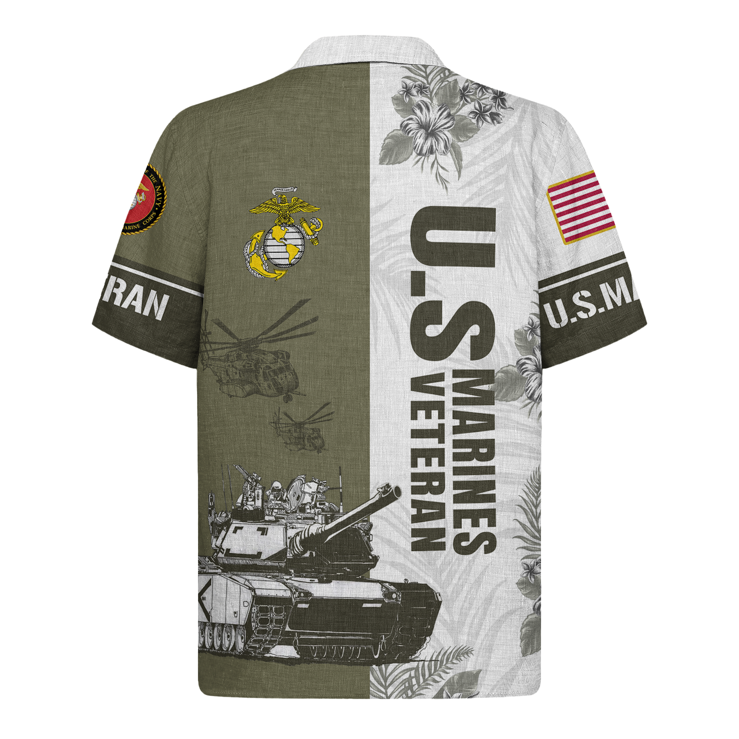 U.S. Marines Veteran Honor Courage Commitment - Hawaiian Shirt - Patriotic Gift For Veterans | HN02
