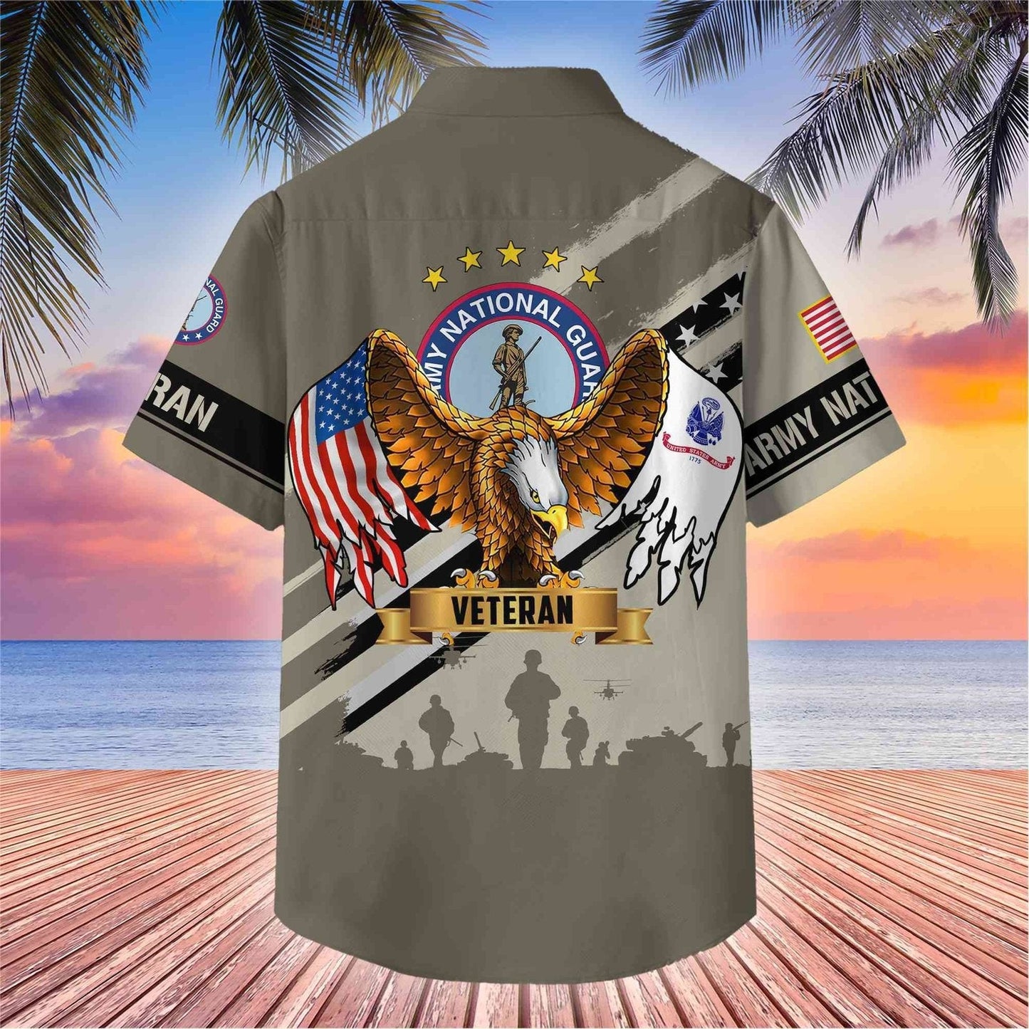Army National Guard Veteran - Hawaiian Shirt - Patriotic Gift For Veterans | HN02