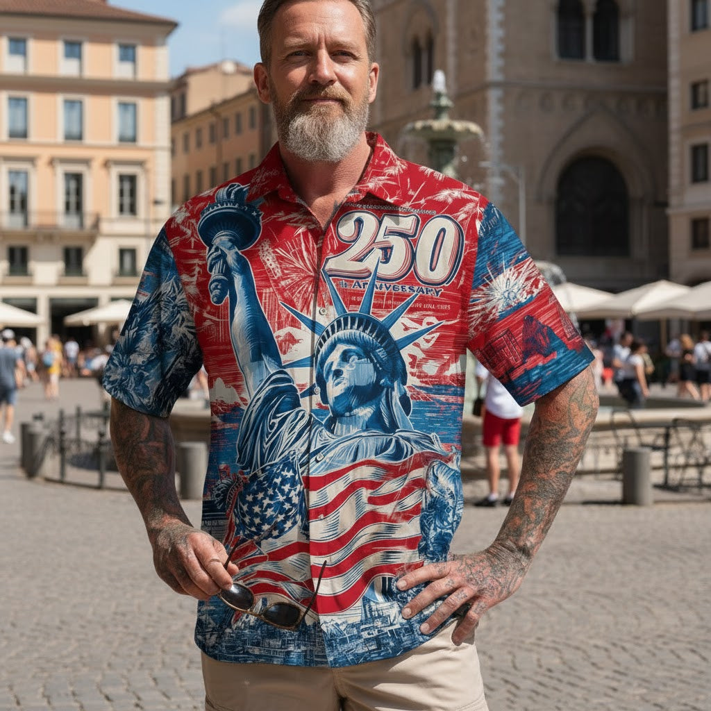 250th Anniversary Liberties Independence Day - Hawaiian Shirt - Gift for Dad, Husband, Grandpa | HN02