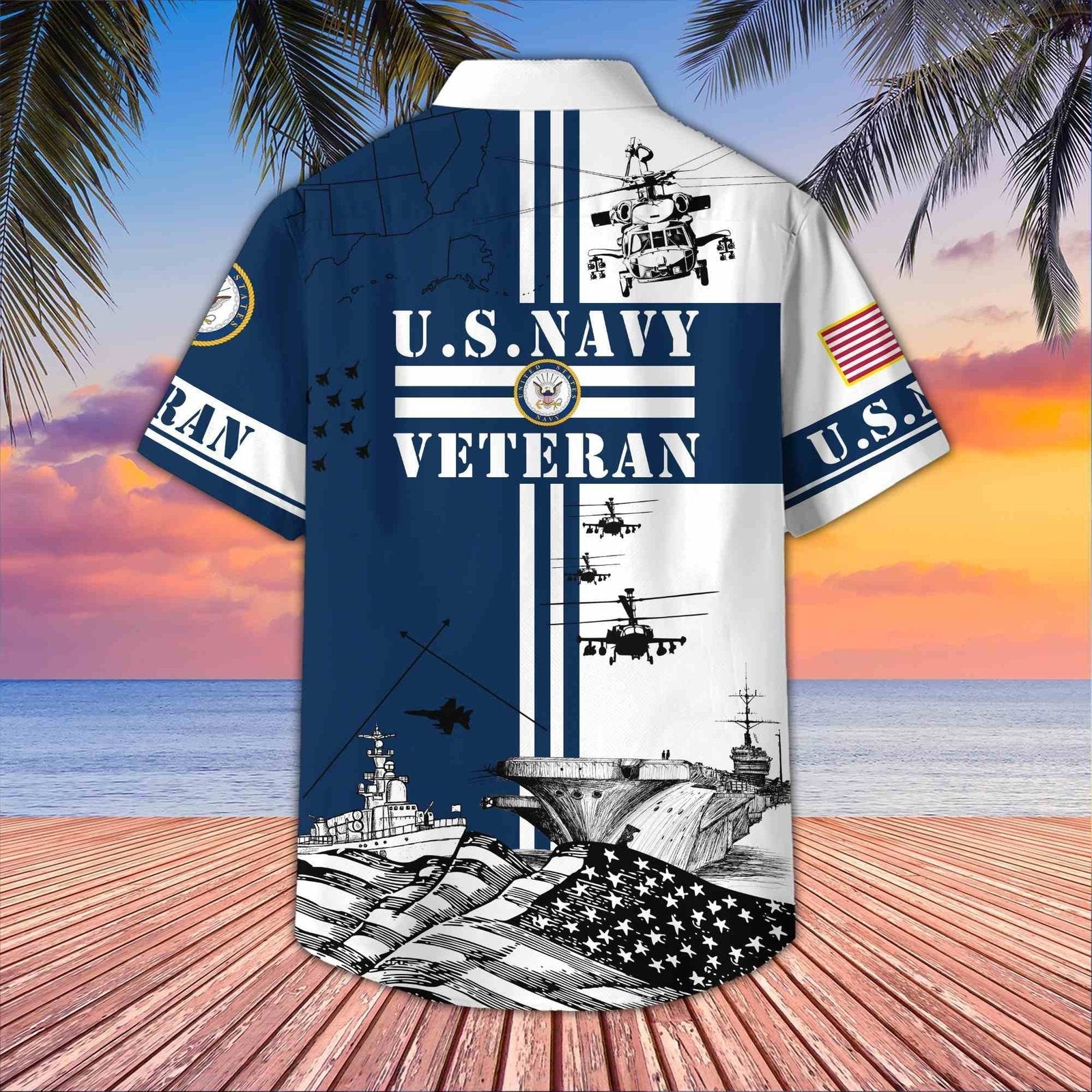 U.S. Navy Military - Hawaiian Shirt - Patriotic Gift For Veterans | HN02