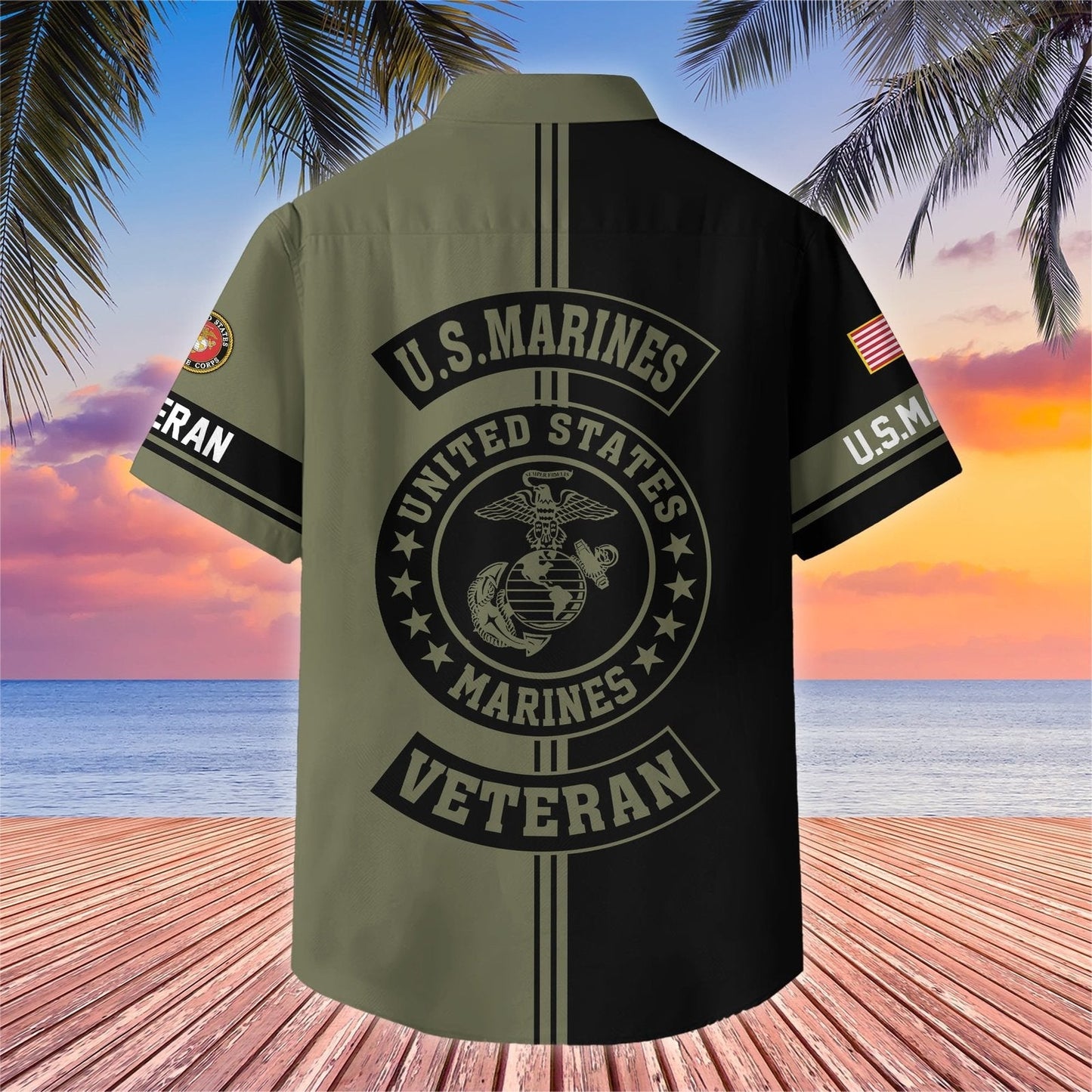 United States Marines - Hawaiian Shirt -  Patriotic Gift For Veterans | HN02