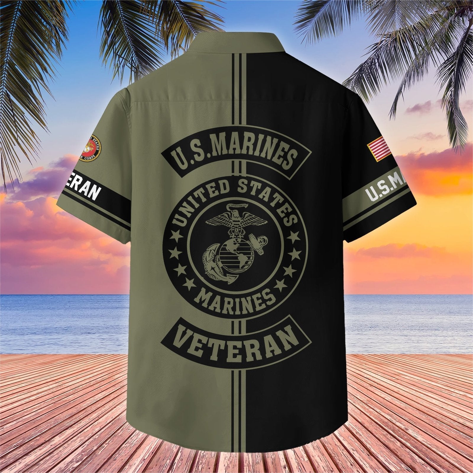 United States Marines - Hawaiian Shirt -  Patriotic Gift For Veterans | HN02